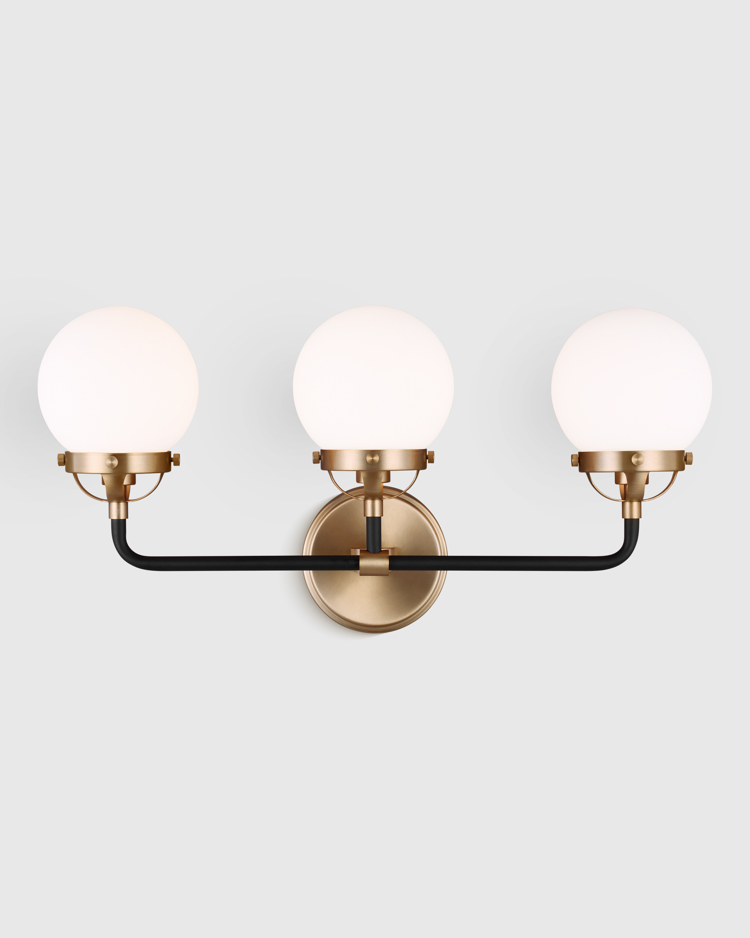 Quince Triple Globe Steel Sconce in Black | Quince