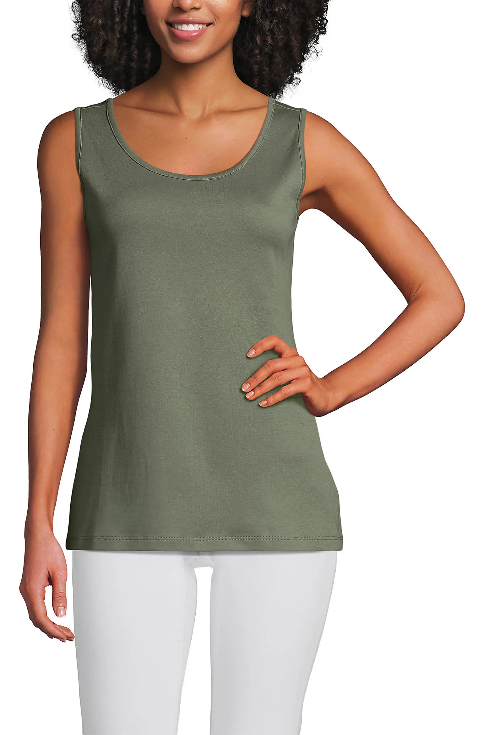 Lands' End Cotton Tank Top (Women) | Nordstrom | Nordstrom