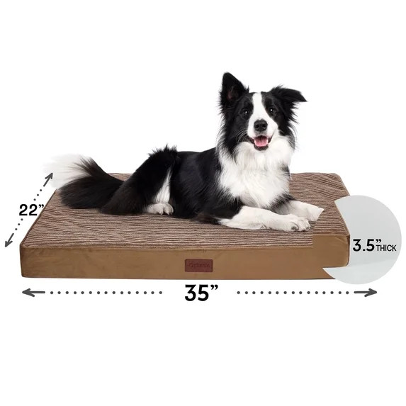 Ophanie Coffee Orthopedic Dog Bed for Large and Medium Dogs with Non-Slip Bottom, Waterproof and ... | Walmart (US)