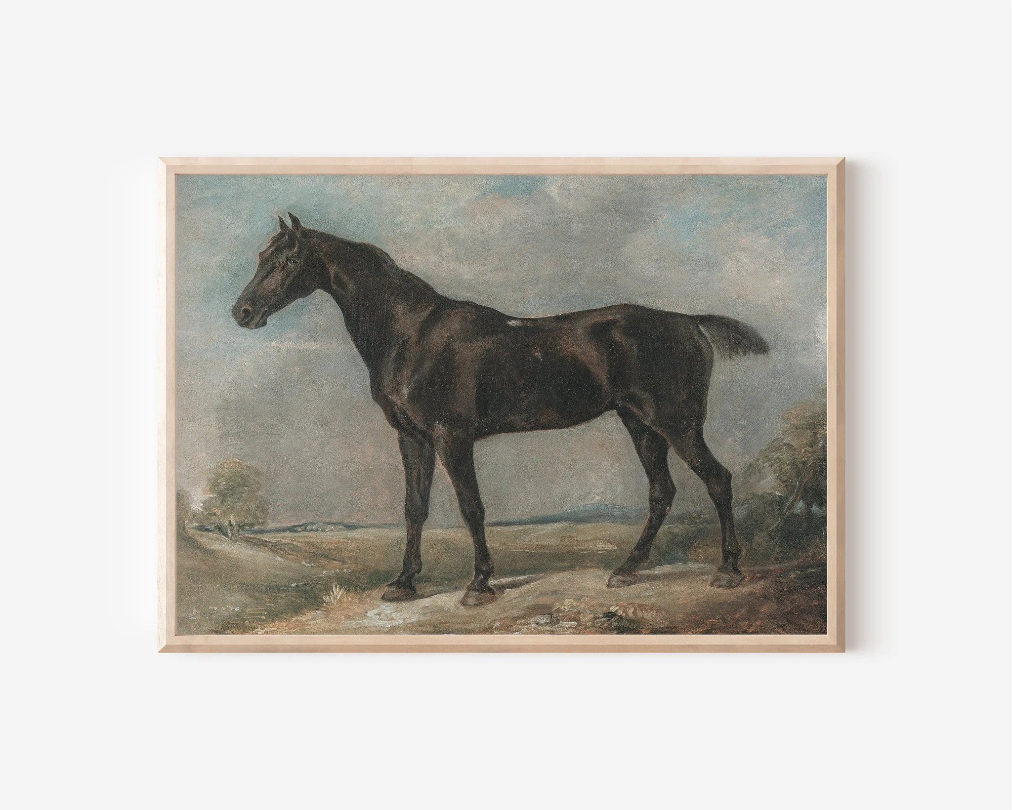Vintage Horse Oil Painting | Equestrian Farmhouse Decor (Digital Download) | Etsy (Global)