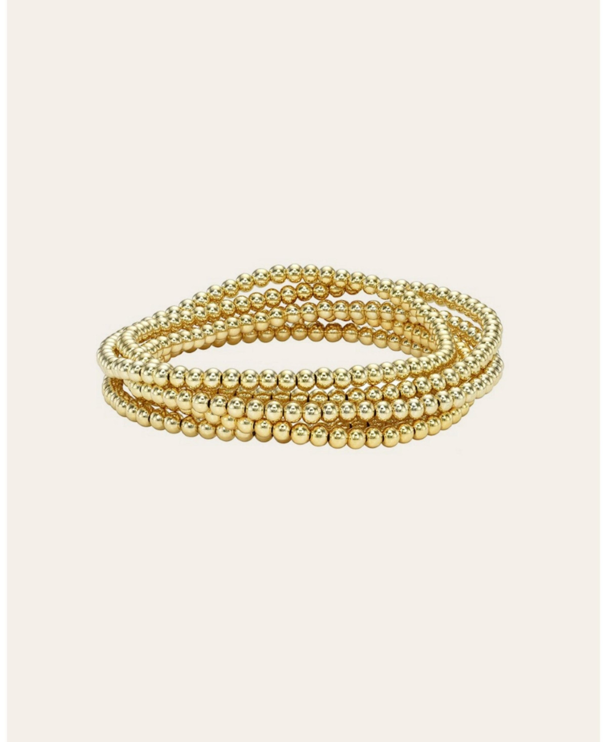 3mm Bead Bracelet Stack - Yellow gold vermeil | Macy's