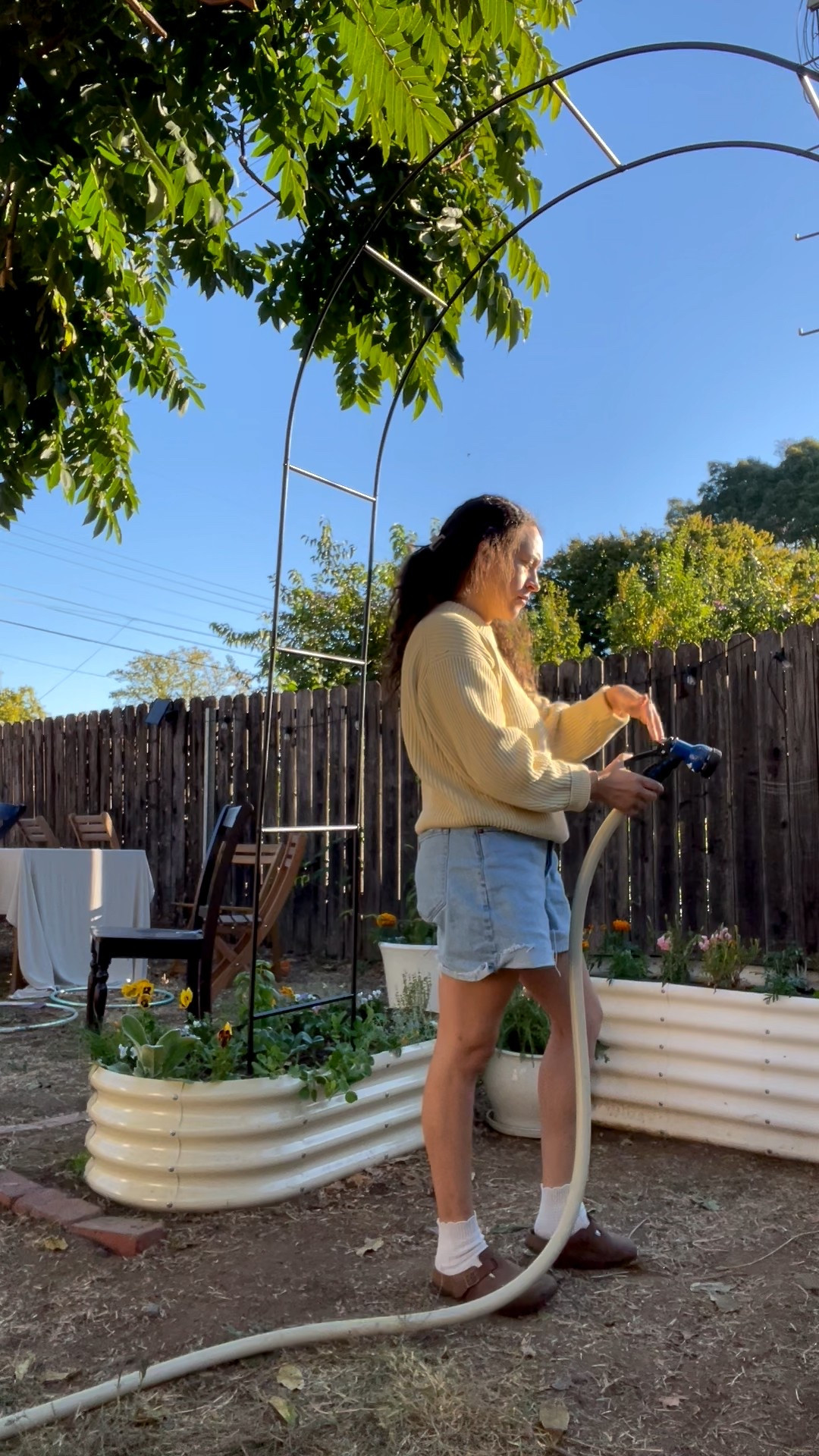 a school run and morning garden-watering outfit for these chilly mornings that turn into warm afternoons. wearing my cocoon sweater in a S (the parsnip color is sold out but i’ve linked this season’s version), denim shorts 2 sizes up from what i typically wear, with my trusty bostons. also since it’s amazon big deals day, i’m linking my garden beds which were all amazing finds!

#LTKShoeCrush #LTKSeasonal #LTKHome