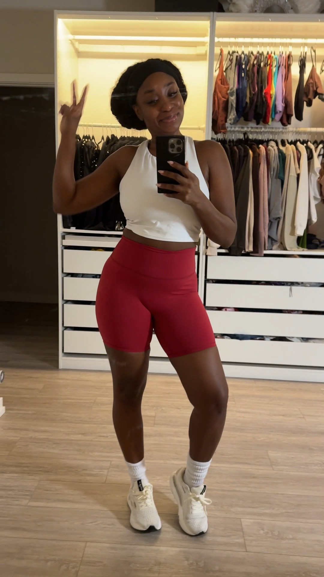 Ready for today’s workout schedule . Top L , Shorts S.

#LTKmorningroutine #LTKootd #LTKActive