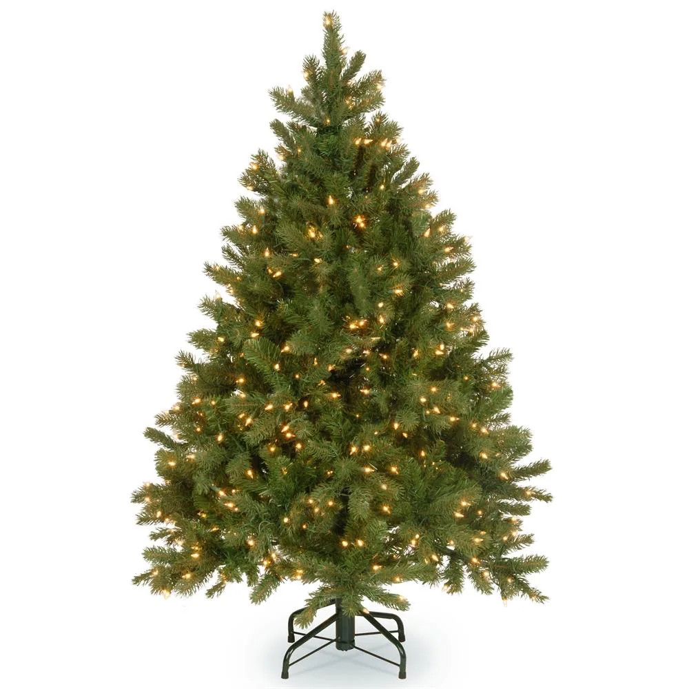 National Tree Company 4.5-ft Douglas fir Pre-lit Artificial Christmas Tree with LED Lights | PEDD8-339D-45 | Lowe's