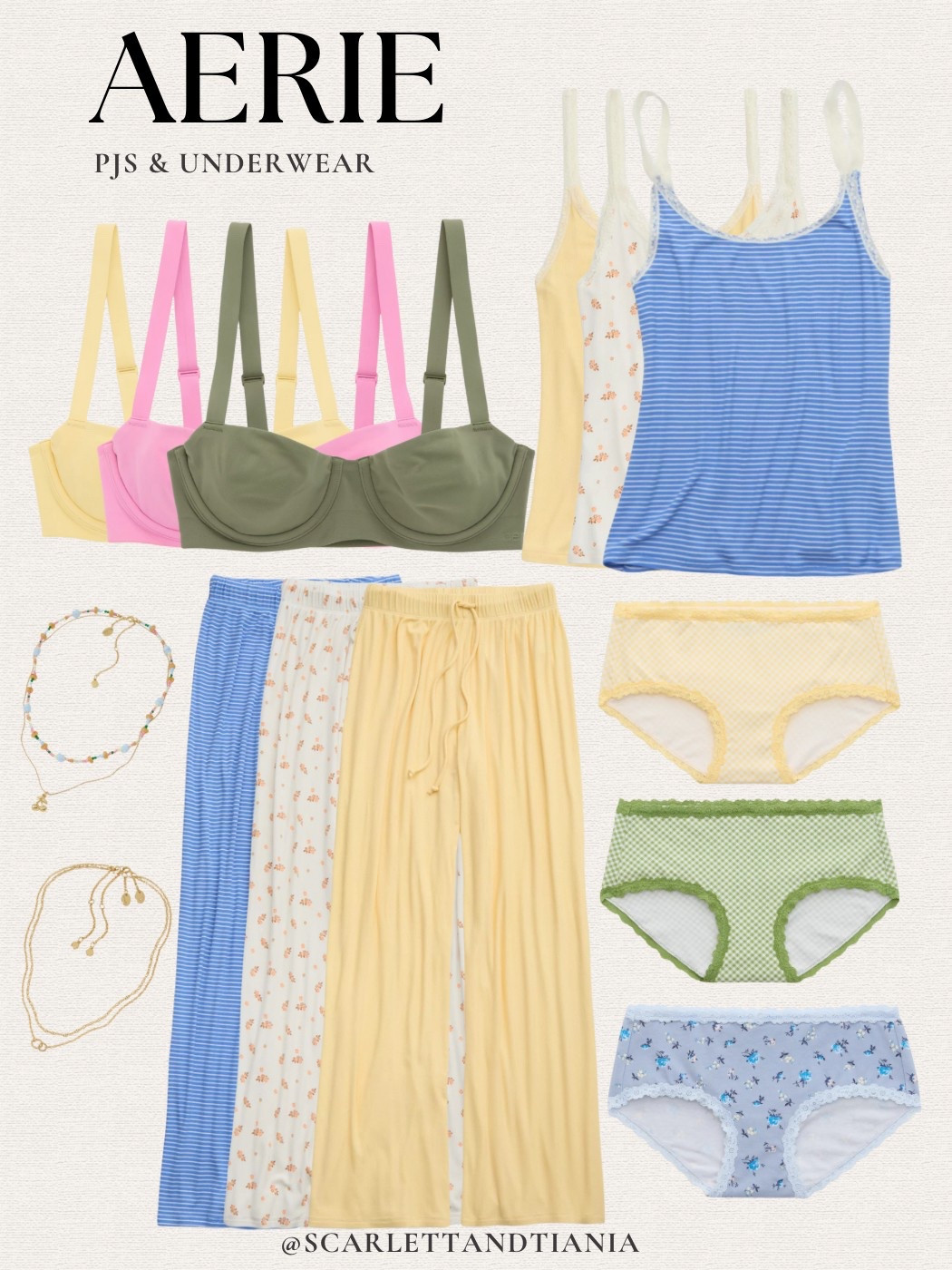 Aerie has the cutest spring colors for pj’s and underwear!! 🩵💛🩷

Pjs / pajamas / underwear / bras / cozy / loungewear / aerie / spring colors / spring 2025

#LTKStyleTip #LTKSpringSale #LTKFindsUnder50