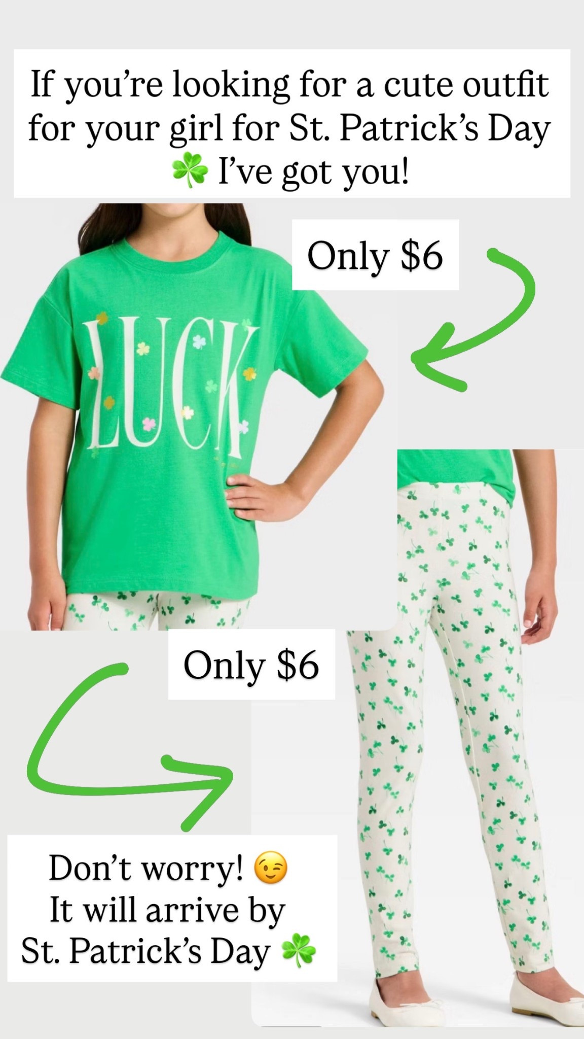 St. Patrick’s Day ☘️ outfit for girls! Cute as can be! 

#LTKSeasonal #LTKKids