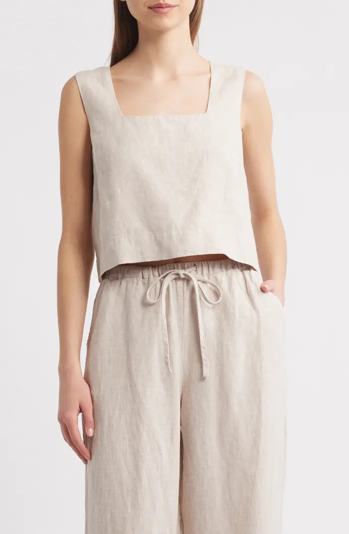 Akira Linen Crop Tank | Nordstrom