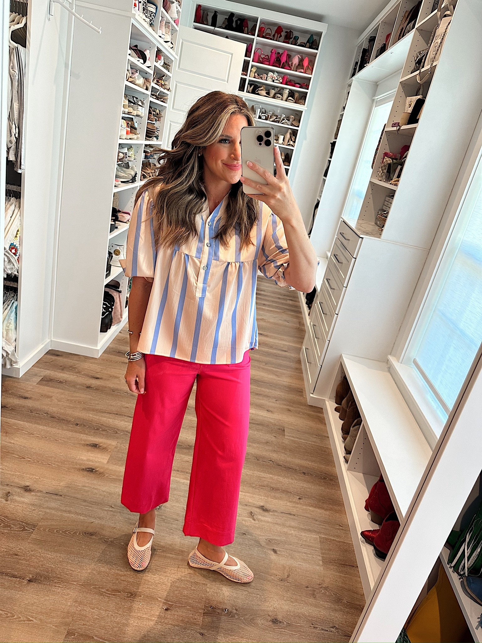 Colorful, fun, and classroom-ready, some of my favorite Amazon tops for teachers. Easy to style, comfortable all day, and perfect for brightening up any teacher outfit or casual Friday!

In a small blouse, size 28 wide leg crop pants, mesh ballet flats and accessories - fits tts.

Shop dandy, work outfit, teacher outfit, back to school, summer outfit, tops, blouses, shirts

#LTKWorkwear #LTKFindsUnder50 #LTKStyleTip