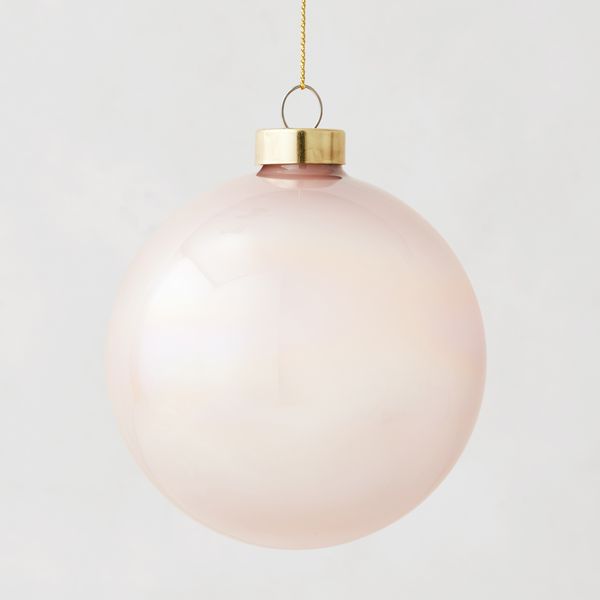 Pink Shimmer Glass Ornament | Z Gallerie
