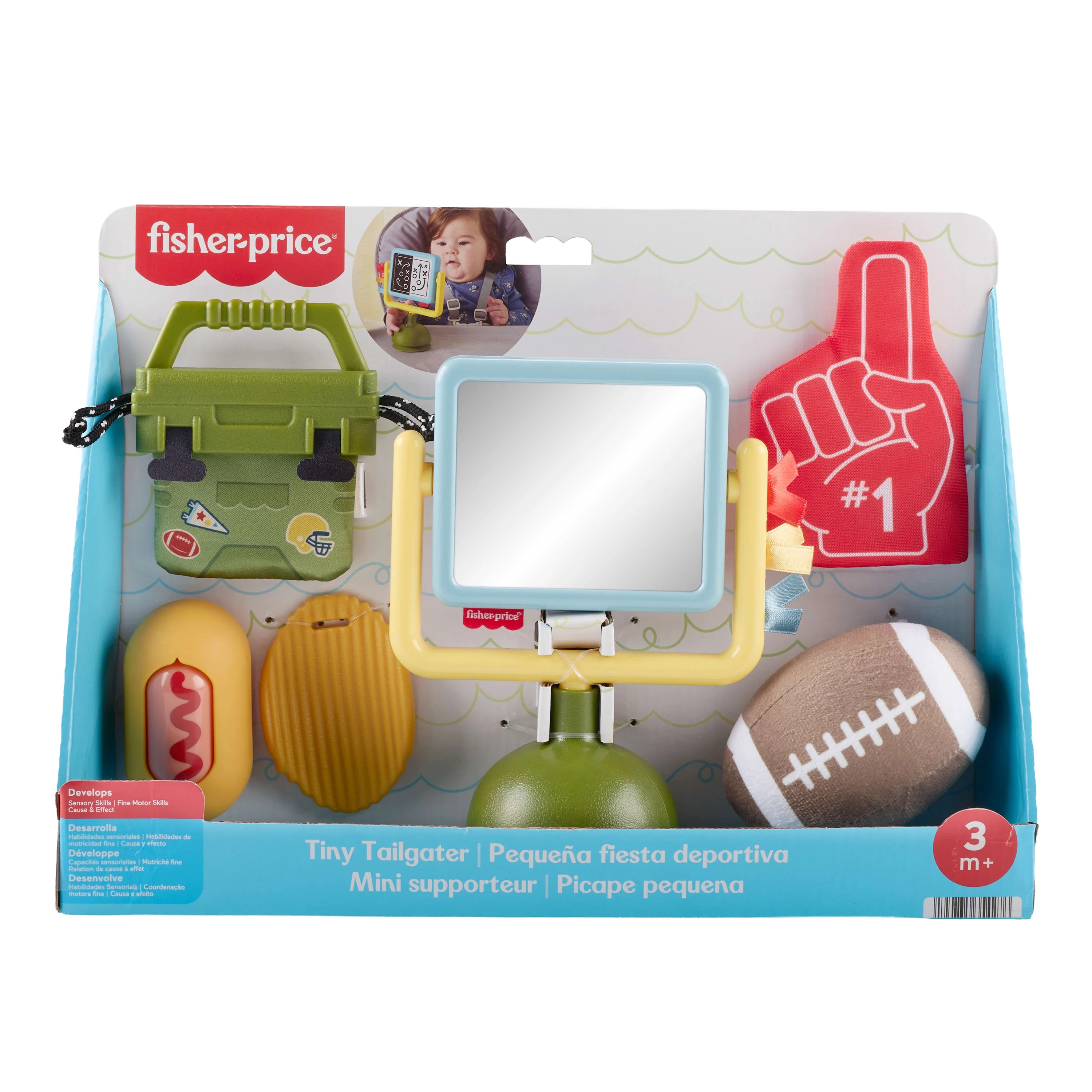 Fisher-Price Mini Me Moments Tiny Tailgater Set, 6-Piece Baby Sensory Activity Toys | Walmart (US)