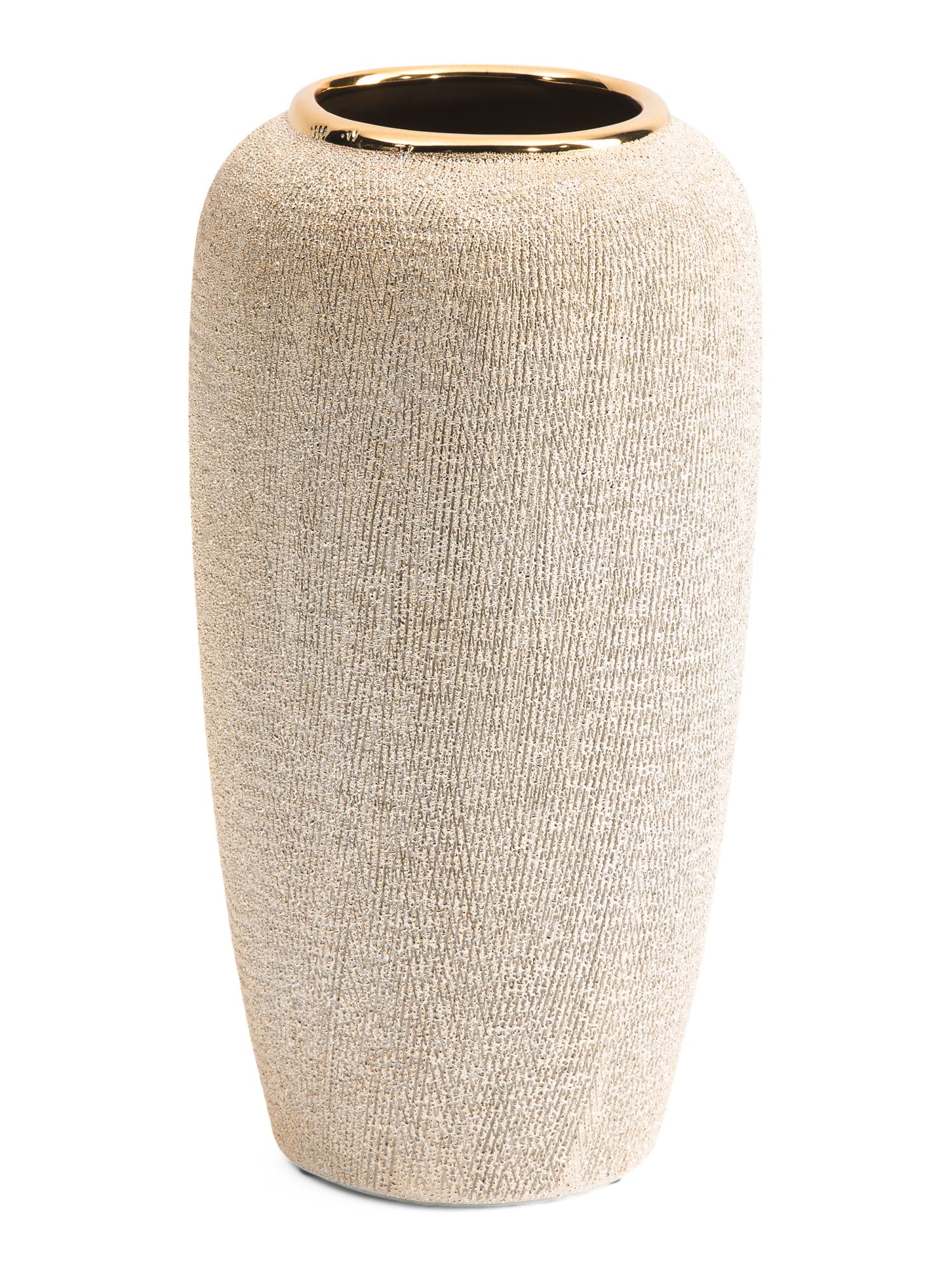 12.25in Ceramic Metallive Vase | TJ Maxx