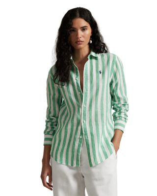 Classic Fit Striped Linen Shirt | Bloomingdale's (US)