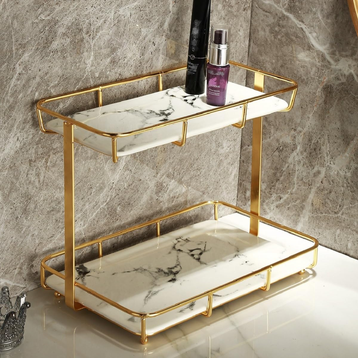 Bathroom Organizer Countertop Perfume Organizer Makeup Organizer Cosmetics Storage Display Rack V... | Amazon (US)