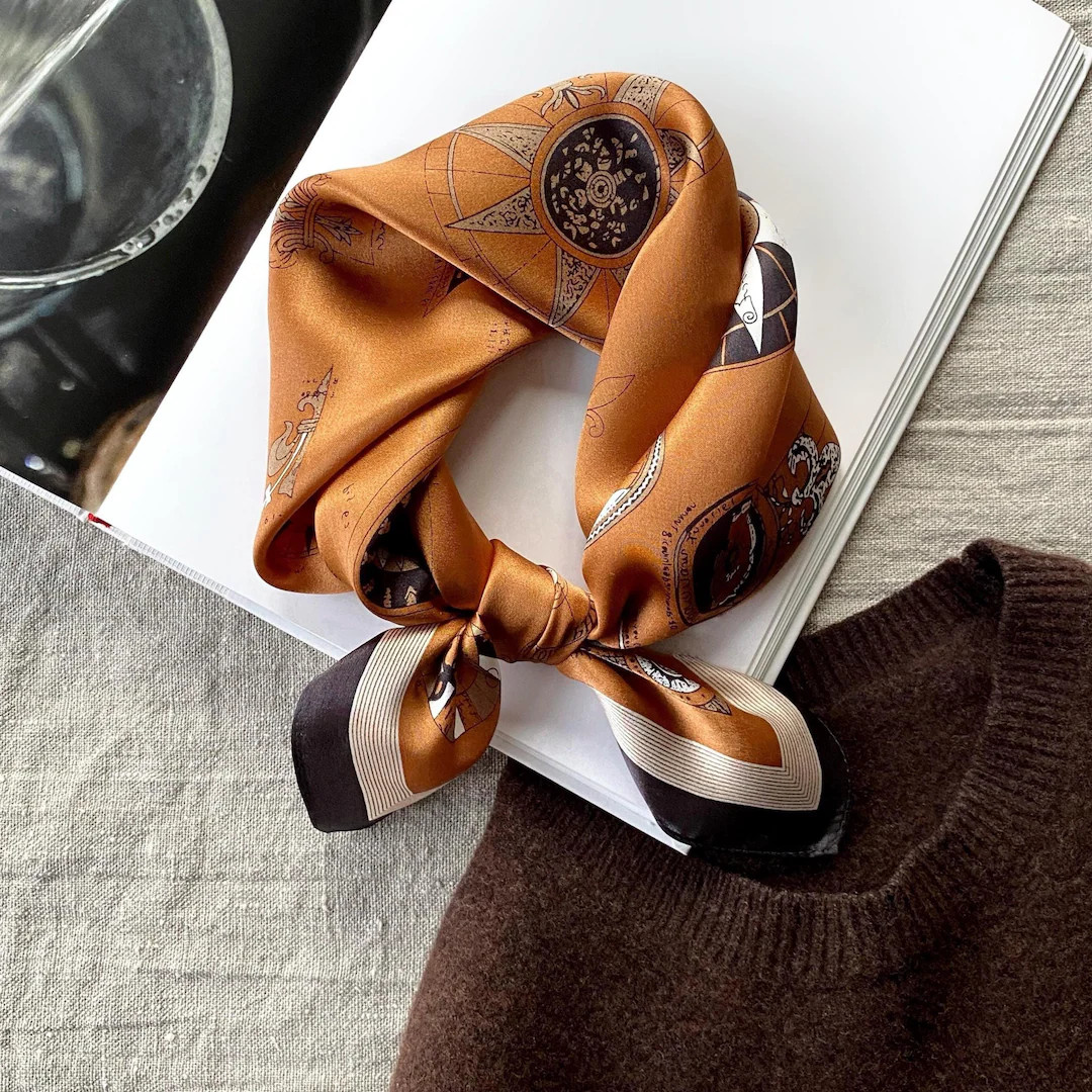 100% Maulbeerseide Schal, Bandana, Seidenpferdeschwanz, Haarschal, Stirnband, Kopftuch, quadratis... | Etsy (US)