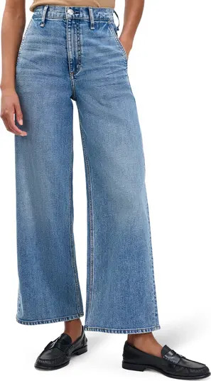 rag & bone Andi High Waist Ankle Wide Leg Jeans | Nordstrom | Nordstrom