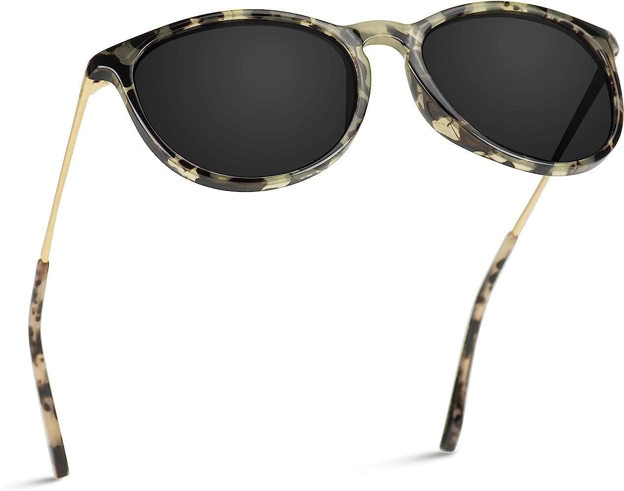 Round Retro Polarized Lens Classic Sunglasses for Women | Amazon (US)