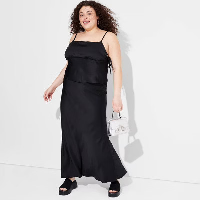 Women's Satin Trumpet Maxi Skirt - Wild Fable™ | Target