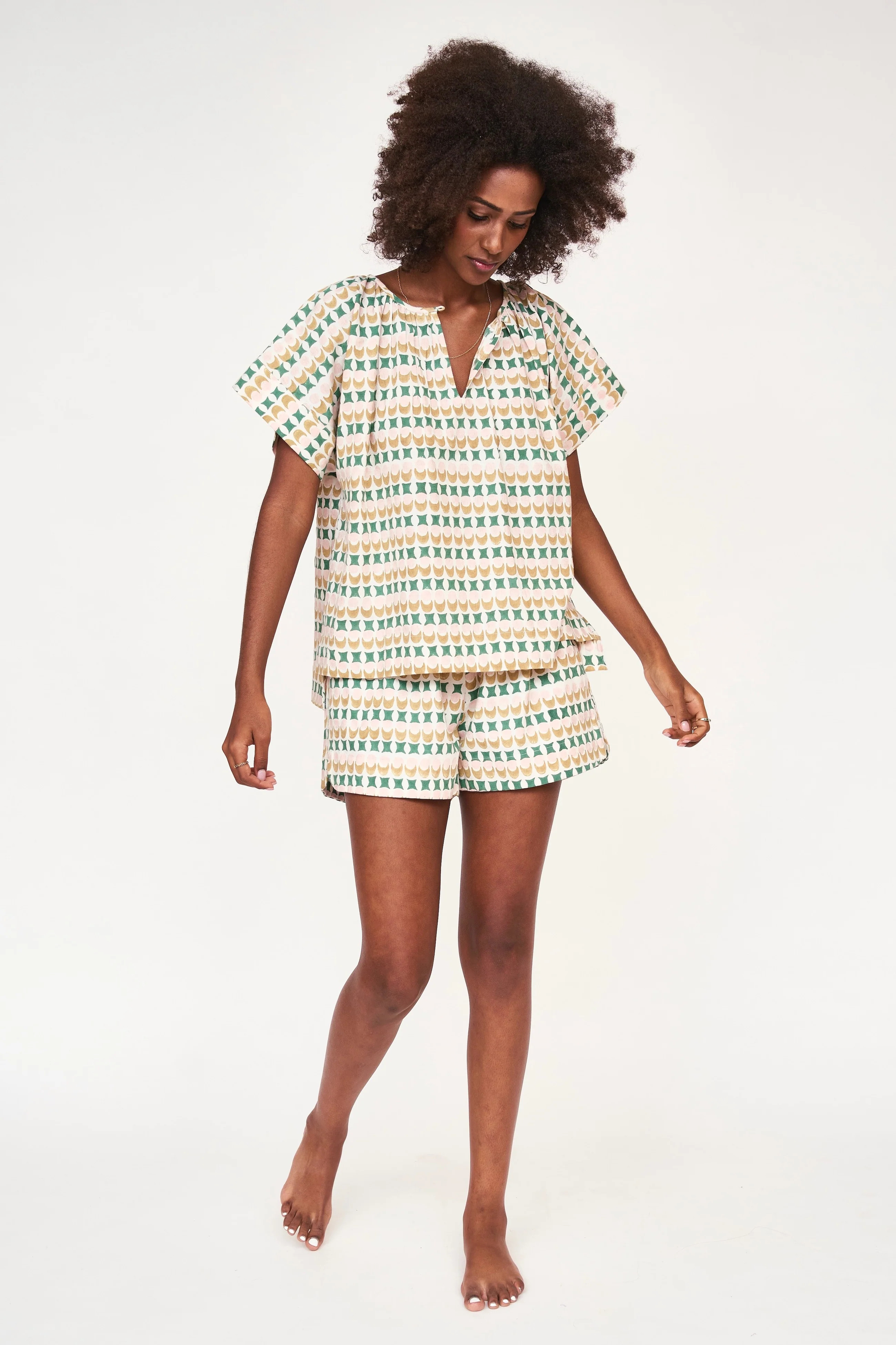 Pajama Short Set in Jawbreaker - MIRTH | MIRTH