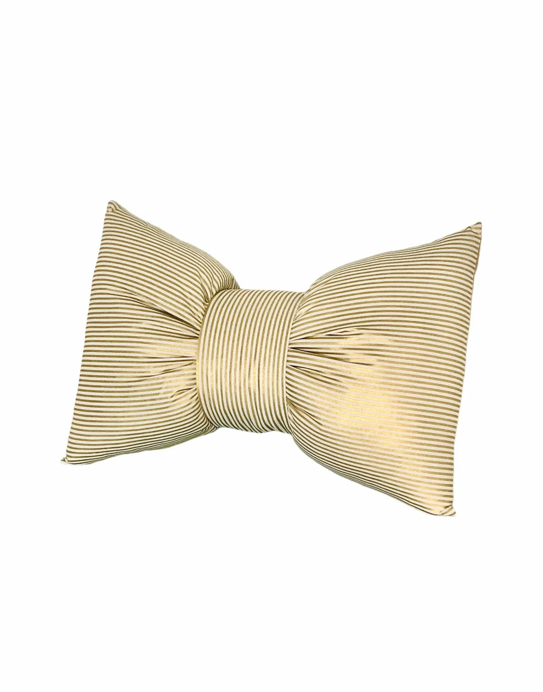 Metallic Gold Riley Blake Pinstripe Unique Bow Shaped Lumbar Pillow - Etsy | Etsy (US)
