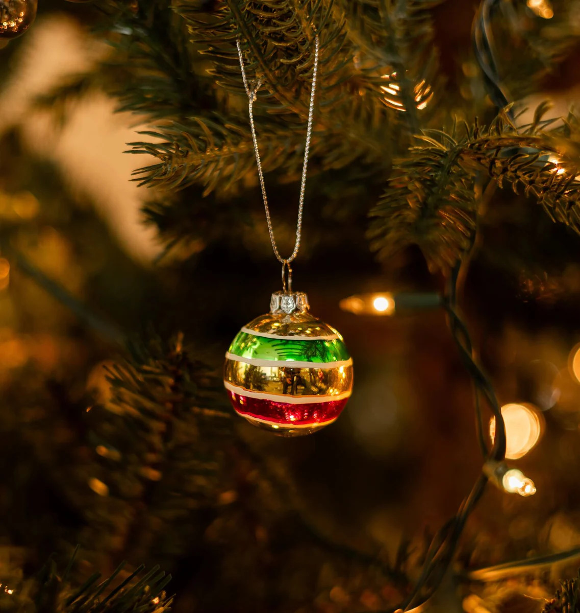 Heirloom Striped Glass Ornament | Amber Interiors