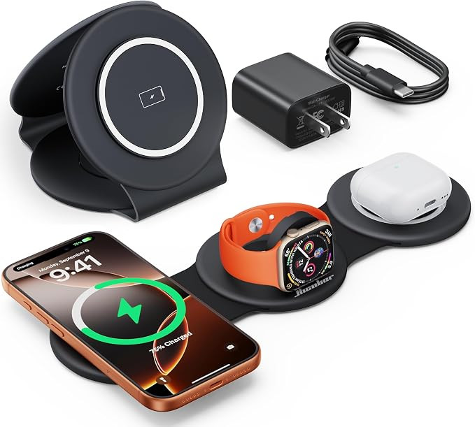HICOBER 3 in 1 Charging Station for Multiple Apple Devices, Compatible with iPhone 17/16/15/14/13... | Amazon (US)