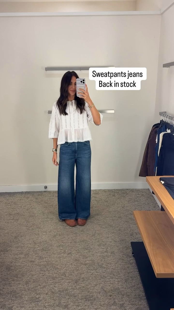 Bestseller! the viral sweatpant jeans are finally back in stock and they really are as comfy as everyone says 🙌🏻 they look like elevated denim but feel like lounge pants

sweatpant jeans, comfy jeans, wide leg denim, casual outfit, everyday style, trending jeans, comfortable denim, spring fashion, relaxed fit jeans, effortless outfit, denim trends, annabrstyle

#LTKootd #LTKSeasonal #LTKOver40