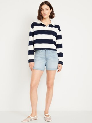 High-Waisted Wow Jean Shorts -- 5-inch inseam | Old Navy (US)
