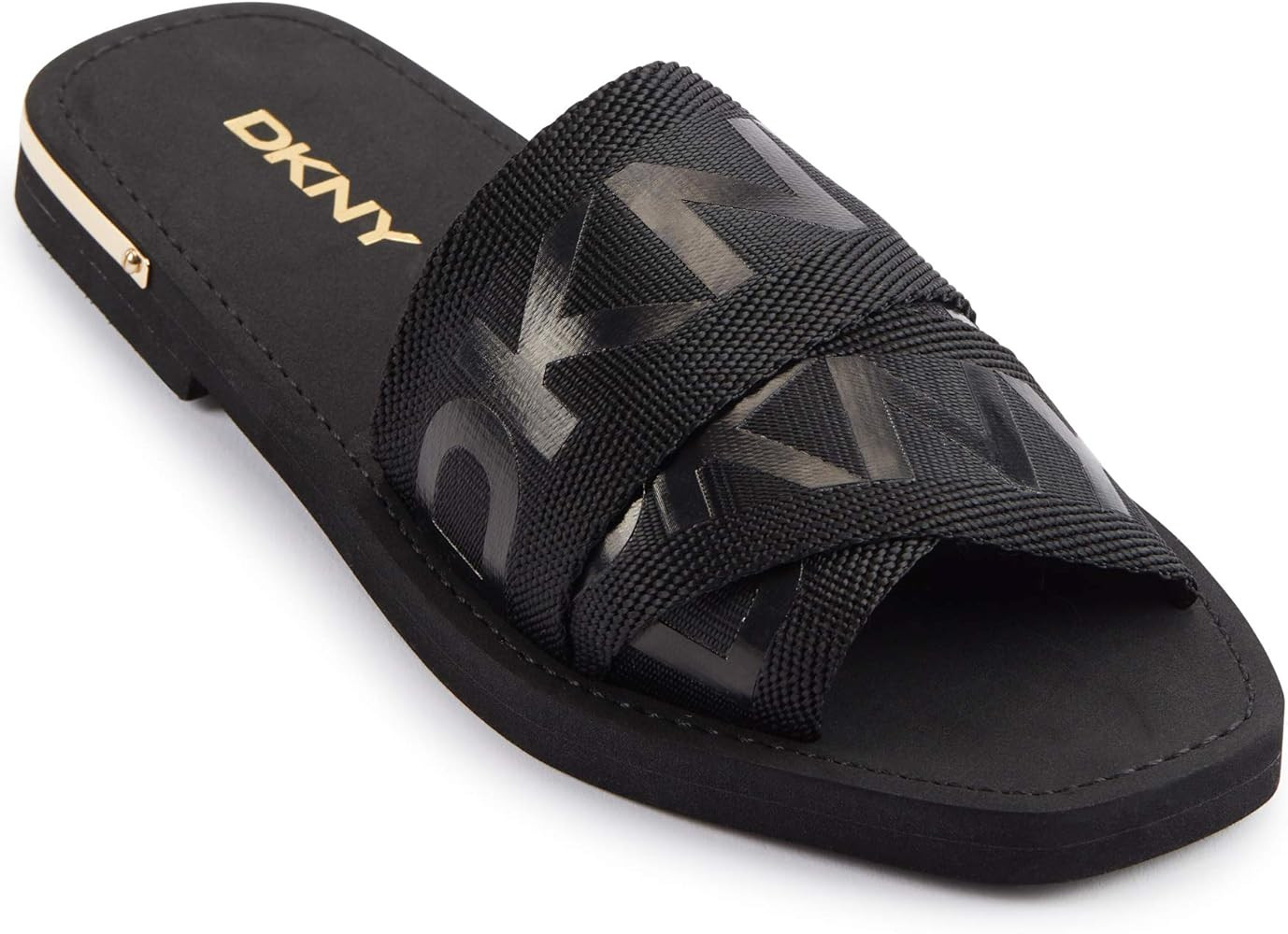DKNY Women's Isha Logo Flat Sandal | Amazon (US)
