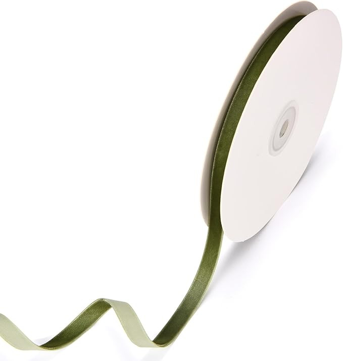 Velvet Ribbon for Gift Wrapping DIY Crafts | 1 Roll Vintage Single Face Spool Satin Velvet Ribbon... | Amazon (US)
