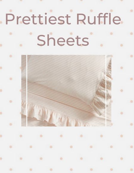 Love these ticking stripe pink and white sheets with ruffle 

#LTKhome #LTKstyletip #LTKFind