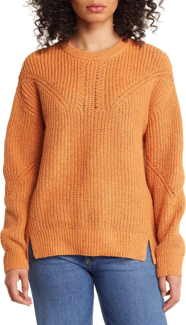 Caslon® Pointelle Detail Shaker Stitch Sweater | Nordstrom | Nordstrom