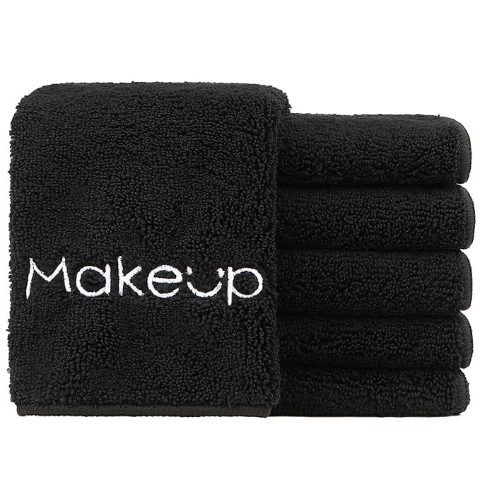 HOMEXCEL Makeup Remover Wash Cloth 6 Pack,Soft Quick Dry Facial Cleansing Makeup Towels, Fingerti... | Amazon (US)