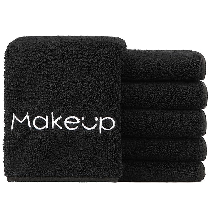 HOMEXCEL Makeup Remover Wash Cloth 6 Pack,Soft Quick Dry Facial Cleansing Makeup Towels, Fingerti... | Amazon (US)