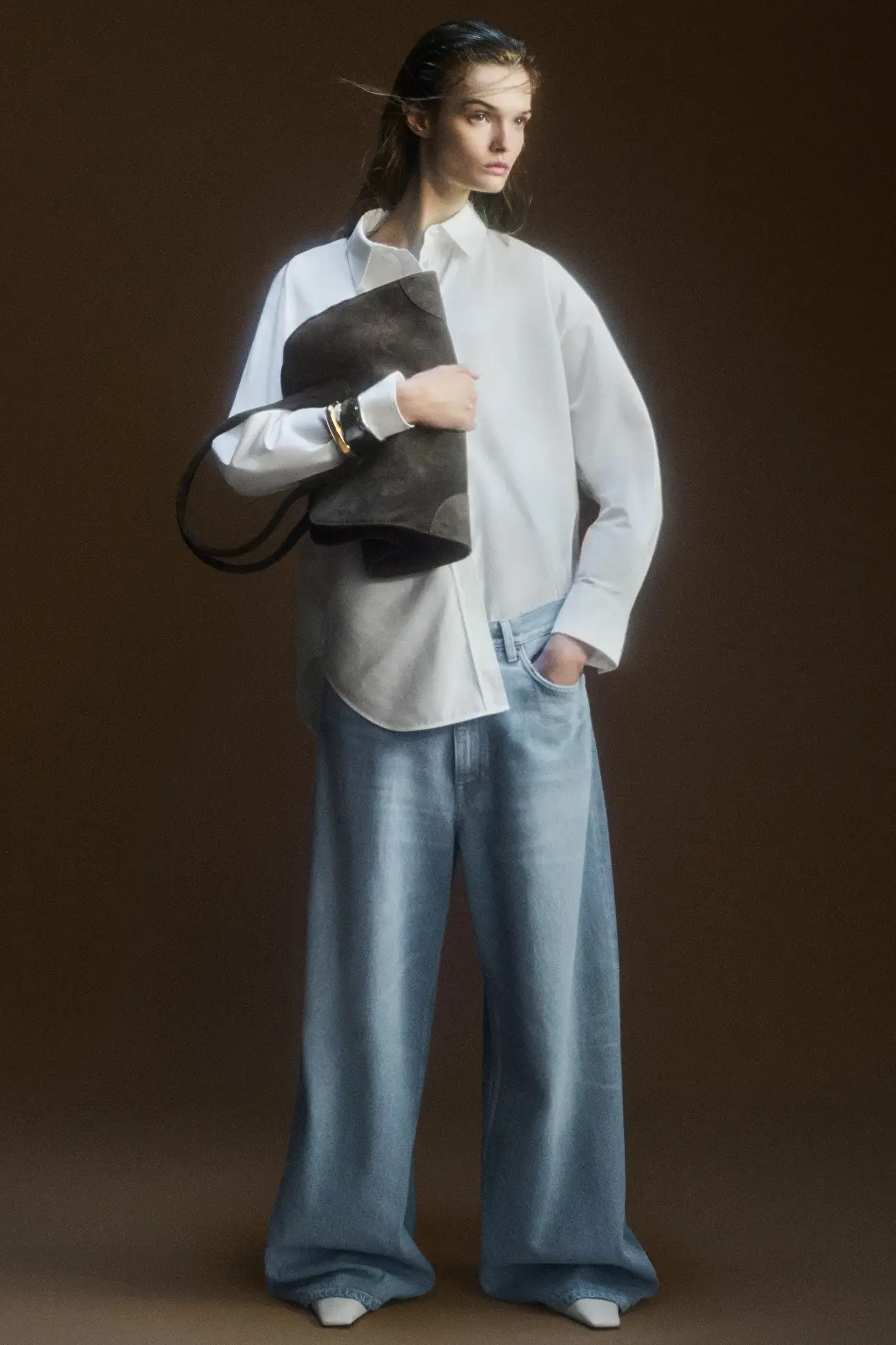 SMALL STUDIO BOWLING BAG - SUEDE | COS UK