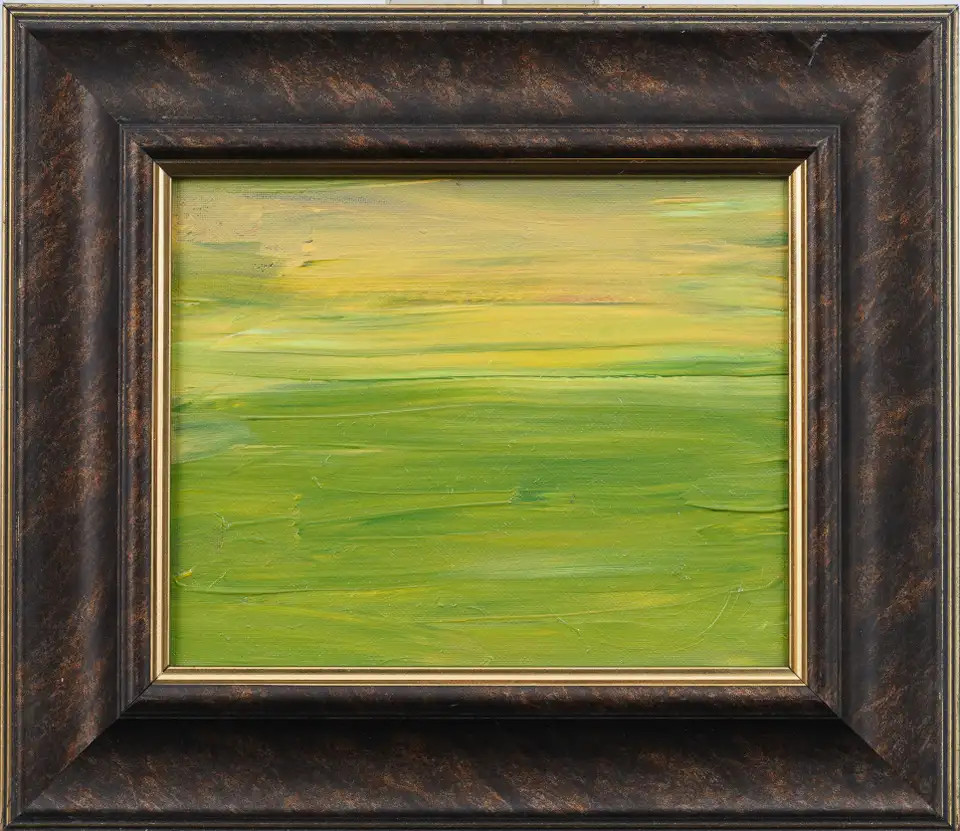 Vintage American Abstract Expressionist Modernist Framed Oil Painting | 1stDibs