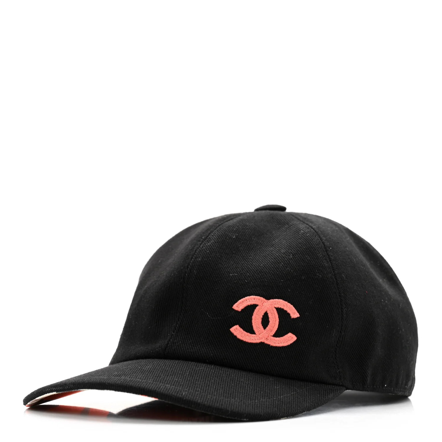 Chanel Cotton CC Cap Hat Black Coral 1663459 | FASHIONPHILE (US)