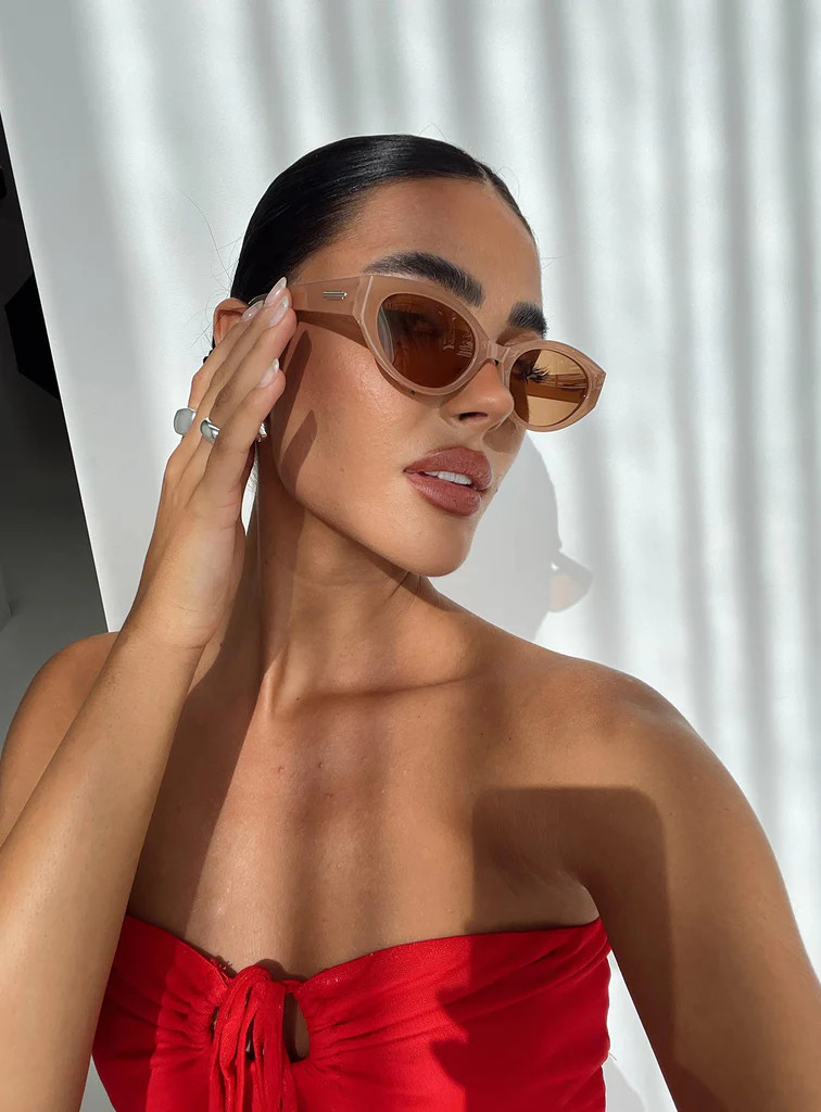 Fire For You Sunglasses Brown | Princess Polly US