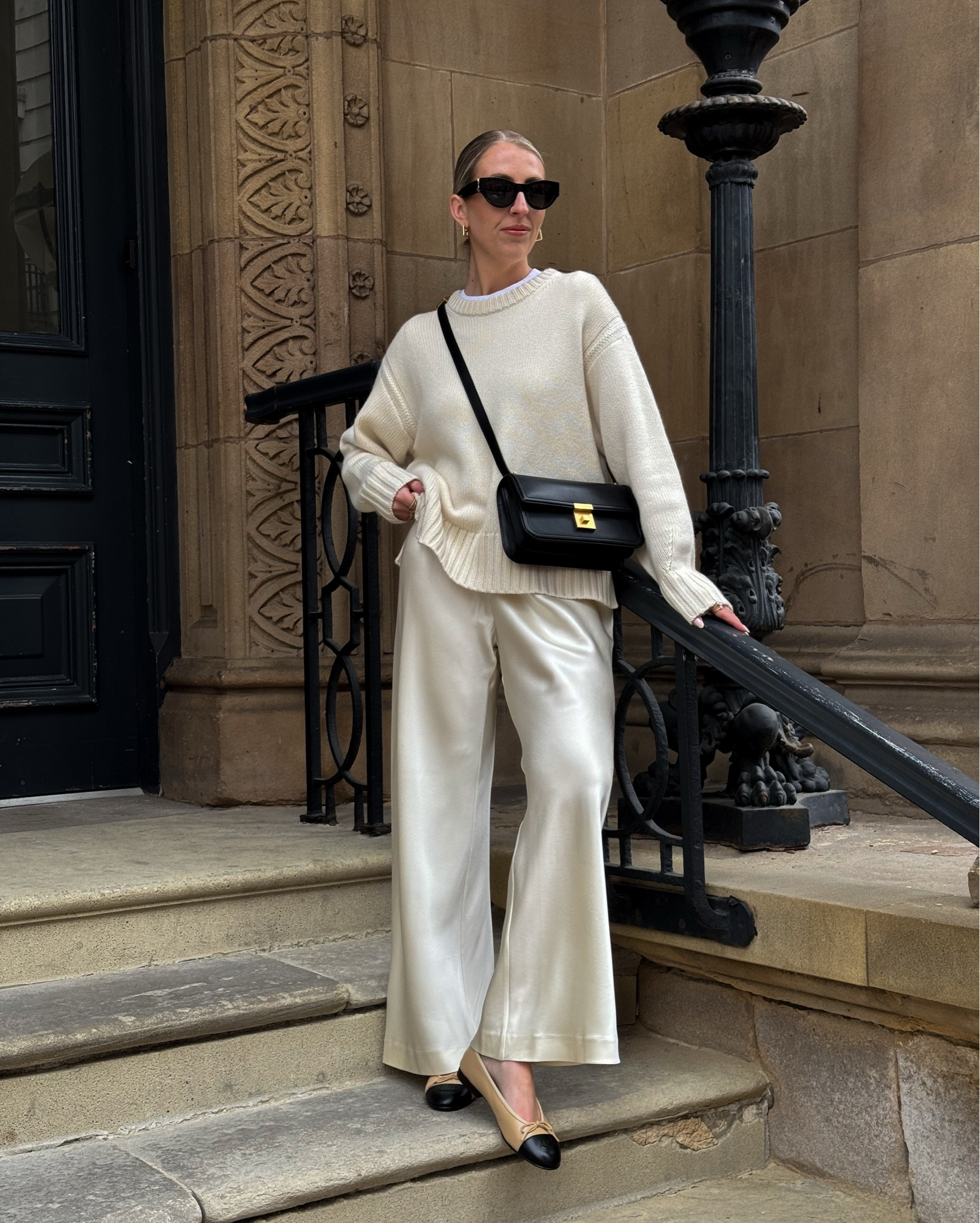 Full cream look for spring 🤍 outfit is from Lilysilk & use peake20 for 20% off everything 

Silk trousers, cashmere jumper, Chanel ballet flats, cross body bag, demellier, cream jumper 

#LTKuk #LTKstyletip #LTKspring