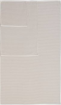 Stone & Beam Casual Striped 100% Cotton Bath Towel, Hand Towel, and Washcloth, Tan and White | Amazon (CA)