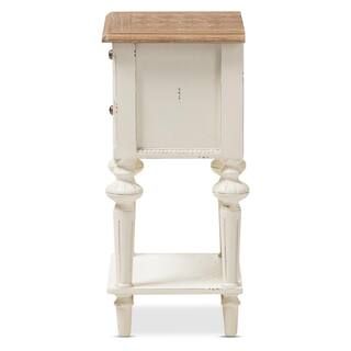 Marquetterie French Provincial White Finished 2-Drawer Nightstand | The Home Depot