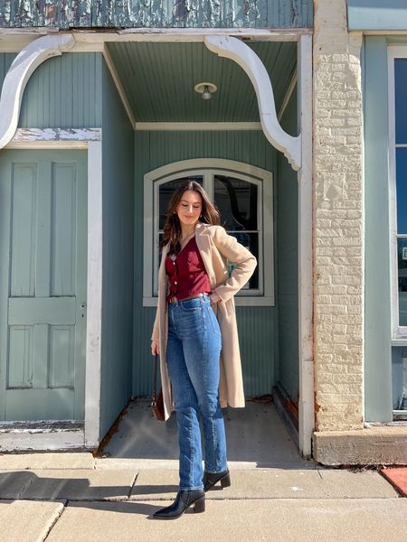 Madewell jeans, straight leg jeans, Abercrombie dad coat, wool coat, wool jacket, black boots, fall boots, fall fashion, neutral outfit, modest outfit

#LTKstyletip #LTKSeasonal #LTKshoecrush