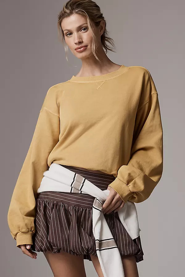 The Niki Bubble Sweatshirt by Pilcro | Anthropologie (US)