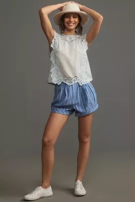 By Anthropologie Cutwork Lace Hanky Blouse | Anthropologie (US)