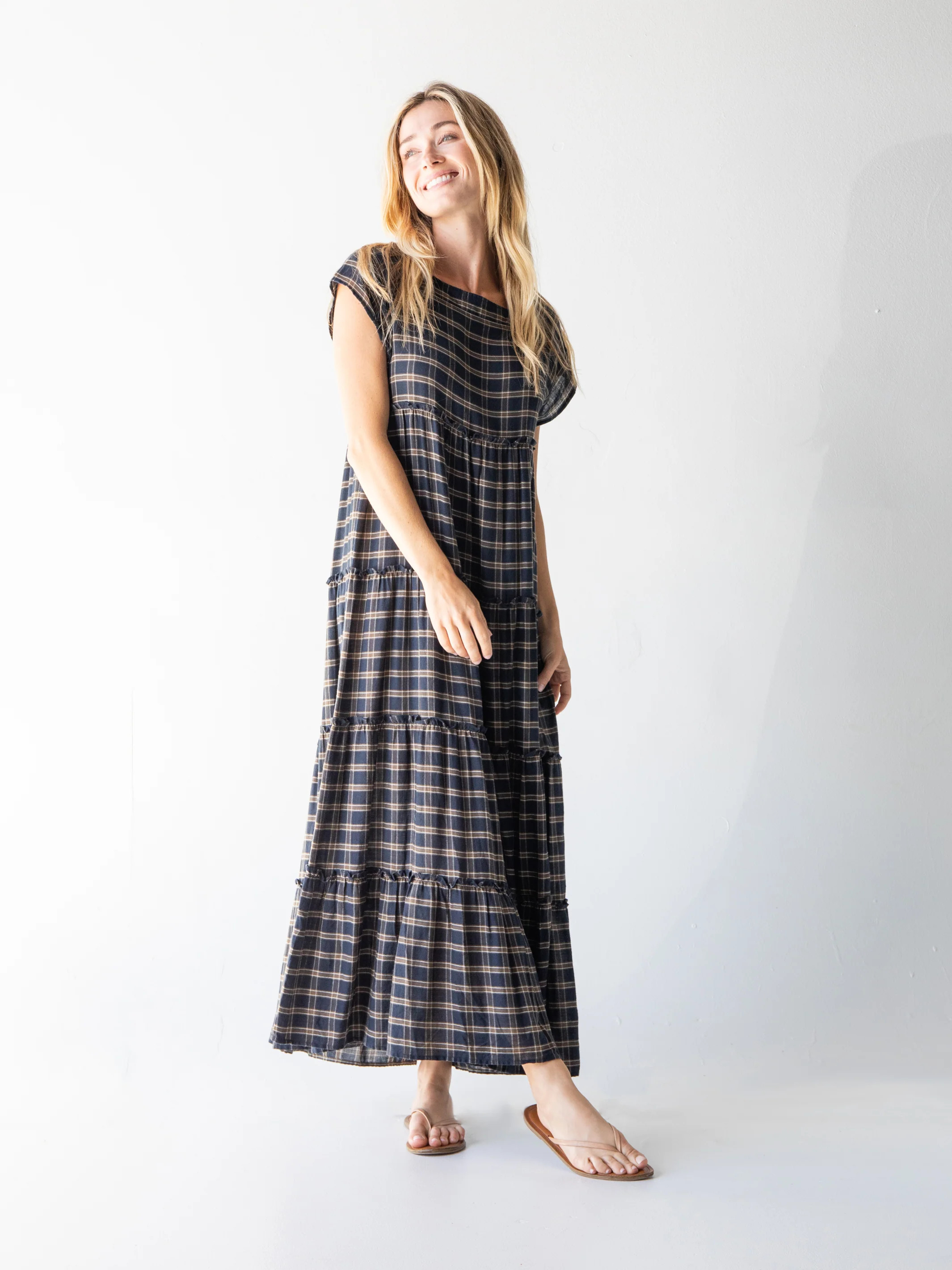 Berkley Maxi Dress - Brown Bouquets | Natural Life
