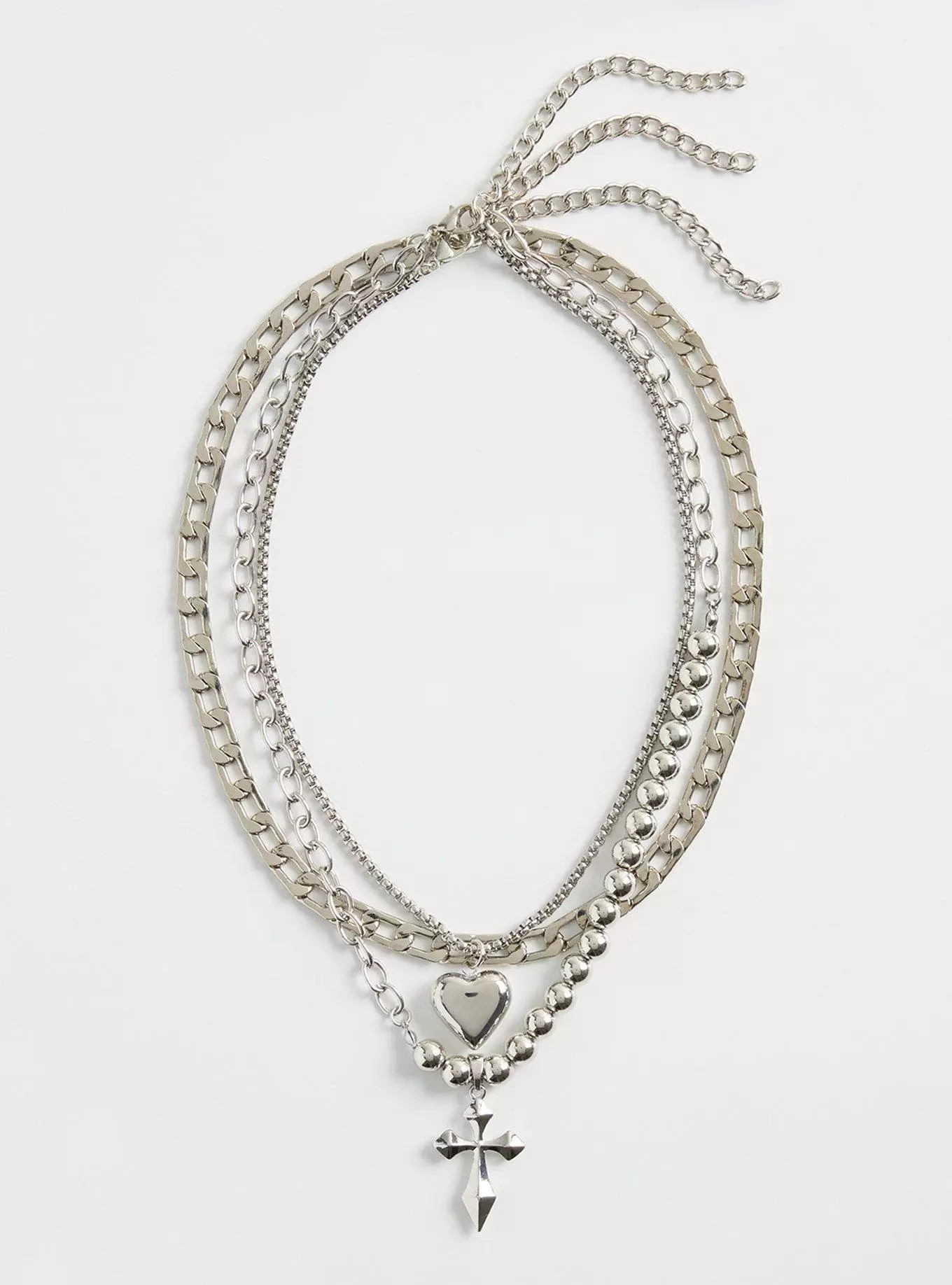 Heart & Cross Layered Necklace | Torrid (US & Canada)