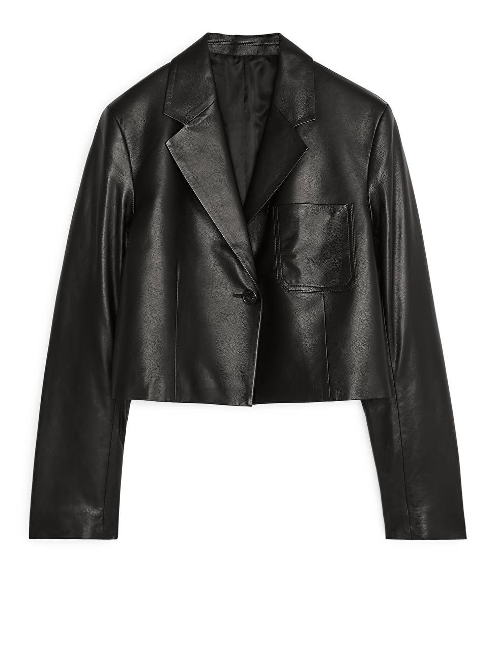 Cropped Leather Blazer | ARKET (US&UK)