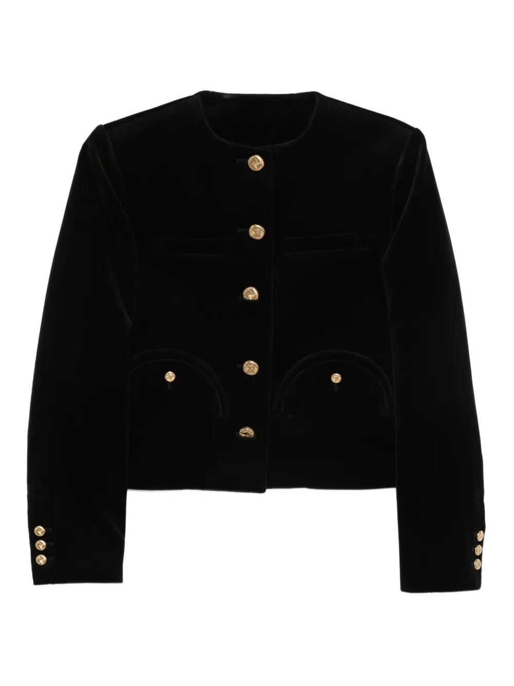 Blazé Milano button-fastening cotton-blend Jacket | Black | FARFETCH | Farfetch Global