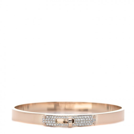 HERMES

18K Rose Gold Diamond PM Kelly Pave Bracelet XS | Fashionphile