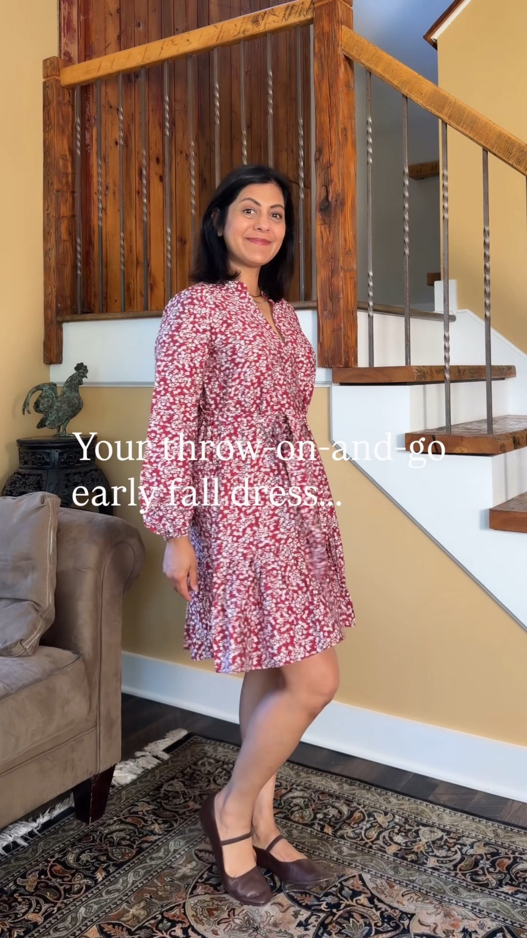 Your throw-on-and-go early fall dress.  This lightweight, swingy dress is perfect for cool fall mornings and warm afternoons. I'm wearing the XS. 💙 Nipa 

#teacherstyle #momstyle #over50style #falldress #falloutfit

#LTKOver40 #LTKSaleAlert #LTKootd