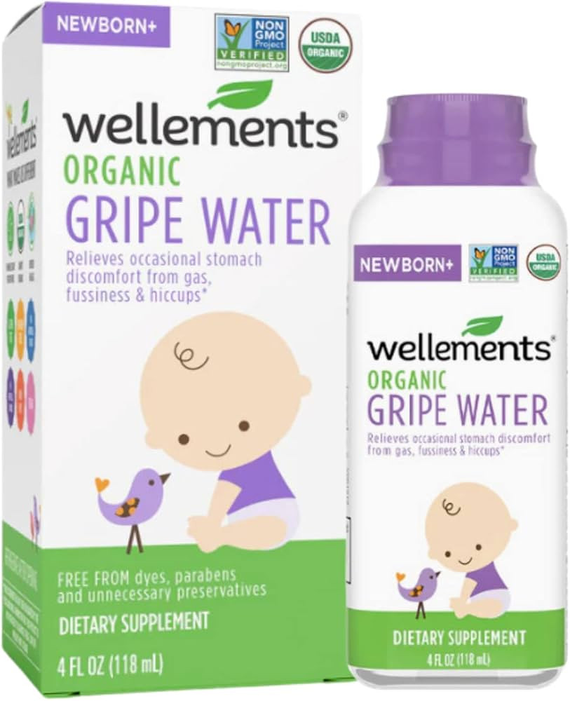 Amazon.com: Wellements Gripe Water 4 Fl Oz, Relieves Occasional Stomach Discomfort from Gas, Fuss... | Amazon (US)
